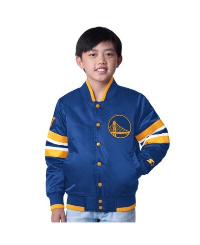 Куртка Starter Big Boys and Girls Royal Golden State Warriors Scout Varsity Full-Snap Jacket