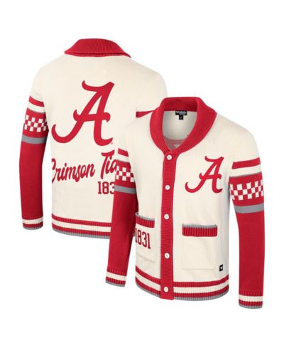 Женский джемпер Colosseum Cream Alabama Crimson Tide Wild Collective Button-Up Jacquard