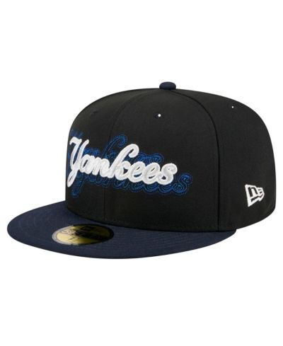 Мужская кепка New Era Black New York Yankees Shadow Stitch 59FIFTY Fitted
