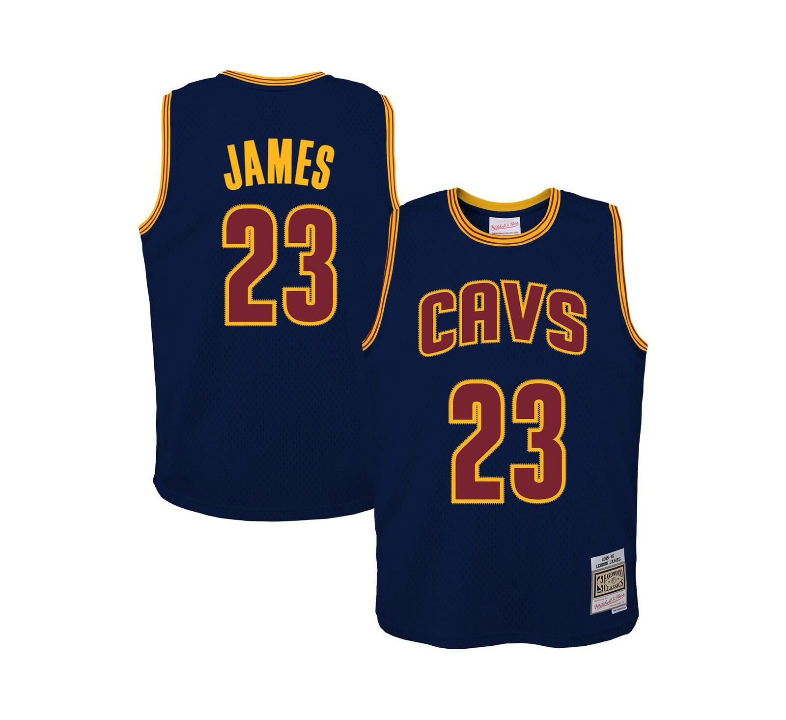 Детская джерси Mitchell & Ness LeBron James Cleveland Cavaliers 2008/09 Hardwood Classics Swingman, темно-синяя