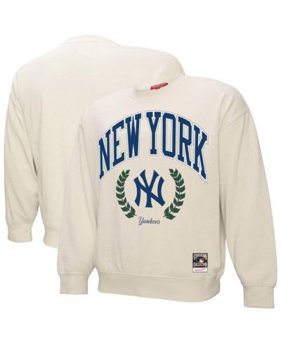 Женское свитшот Mitchell & Ness Cream New York Yankees Cooperstown Collection Laurel Pullover
