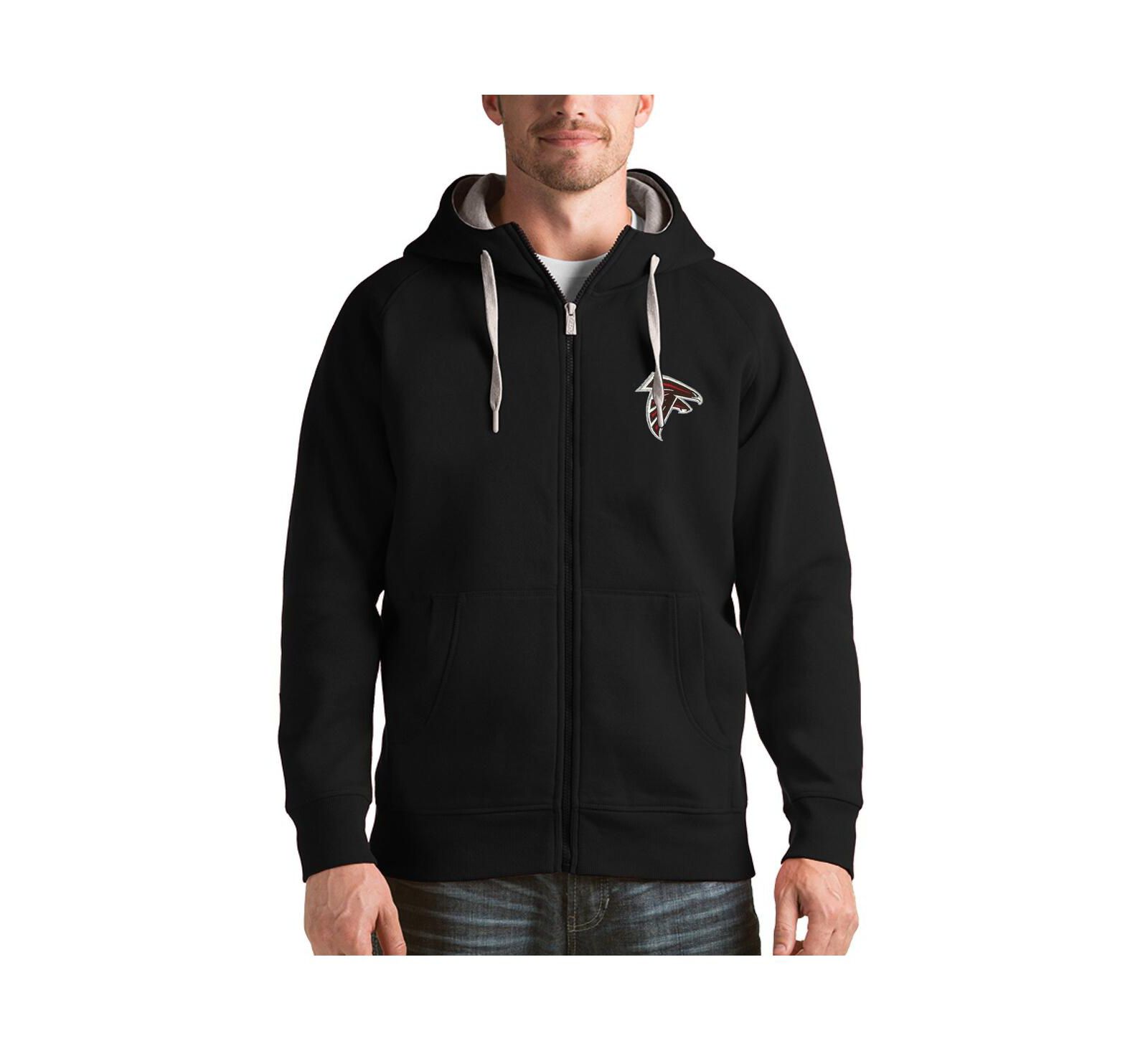 Мужское худи Antigua Black Atlanta Falcons Victory Full-Zip