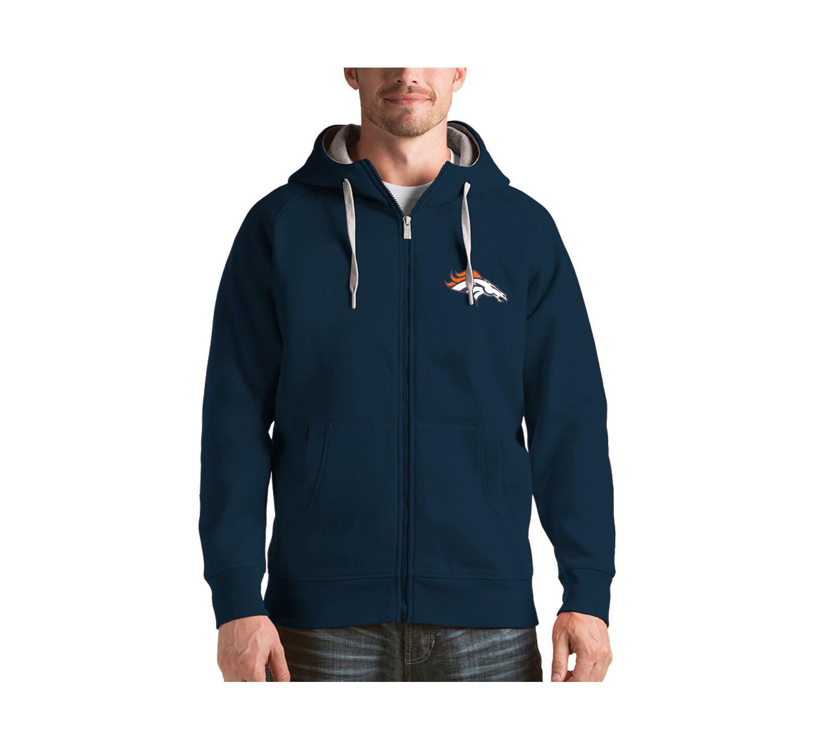 Мужское худи Antigua Navy Denver Broncos Victory Full-Zip