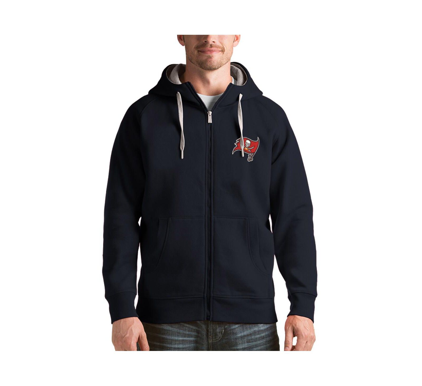 Antigua Мужское худи Full-Zip Tampa Bay Buccaneers Victory, угольный