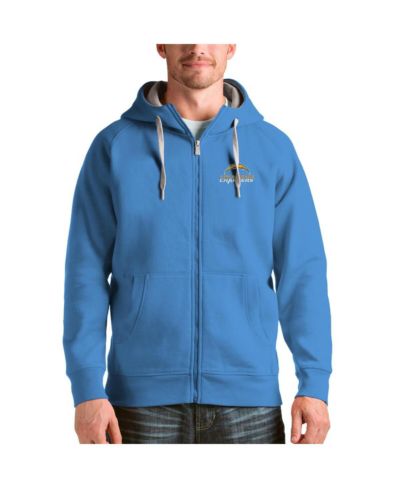 Мужское худи Antigua Los Angeles Chargers Victory Full-Zip Powder Blue