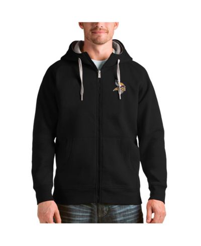 Мужское худи Antigua Black Minnesota Vikings Victory Full-Zip