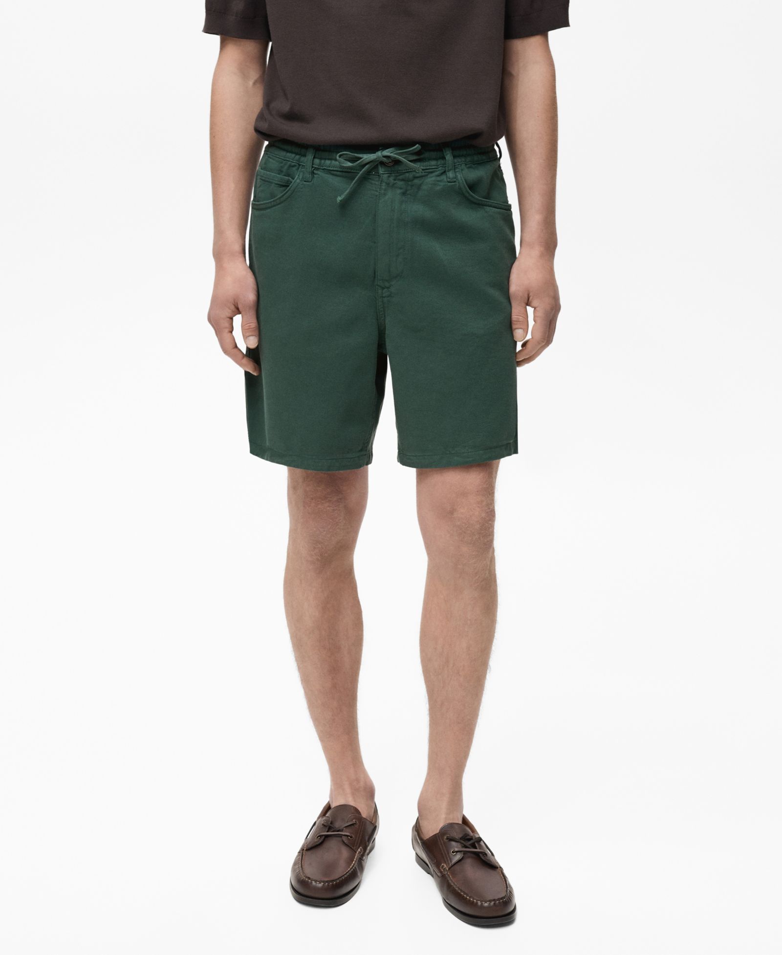 Mango Men's Denim Drawstring Shorts