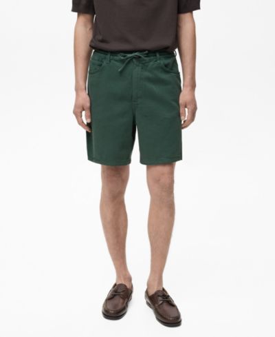 Mango Men's Denim Drawstring Shorts