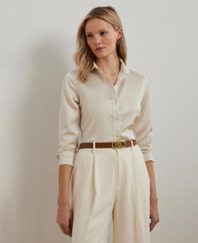 Lauren Ralph Lauren Женская рубашка из сатина Charmeuse