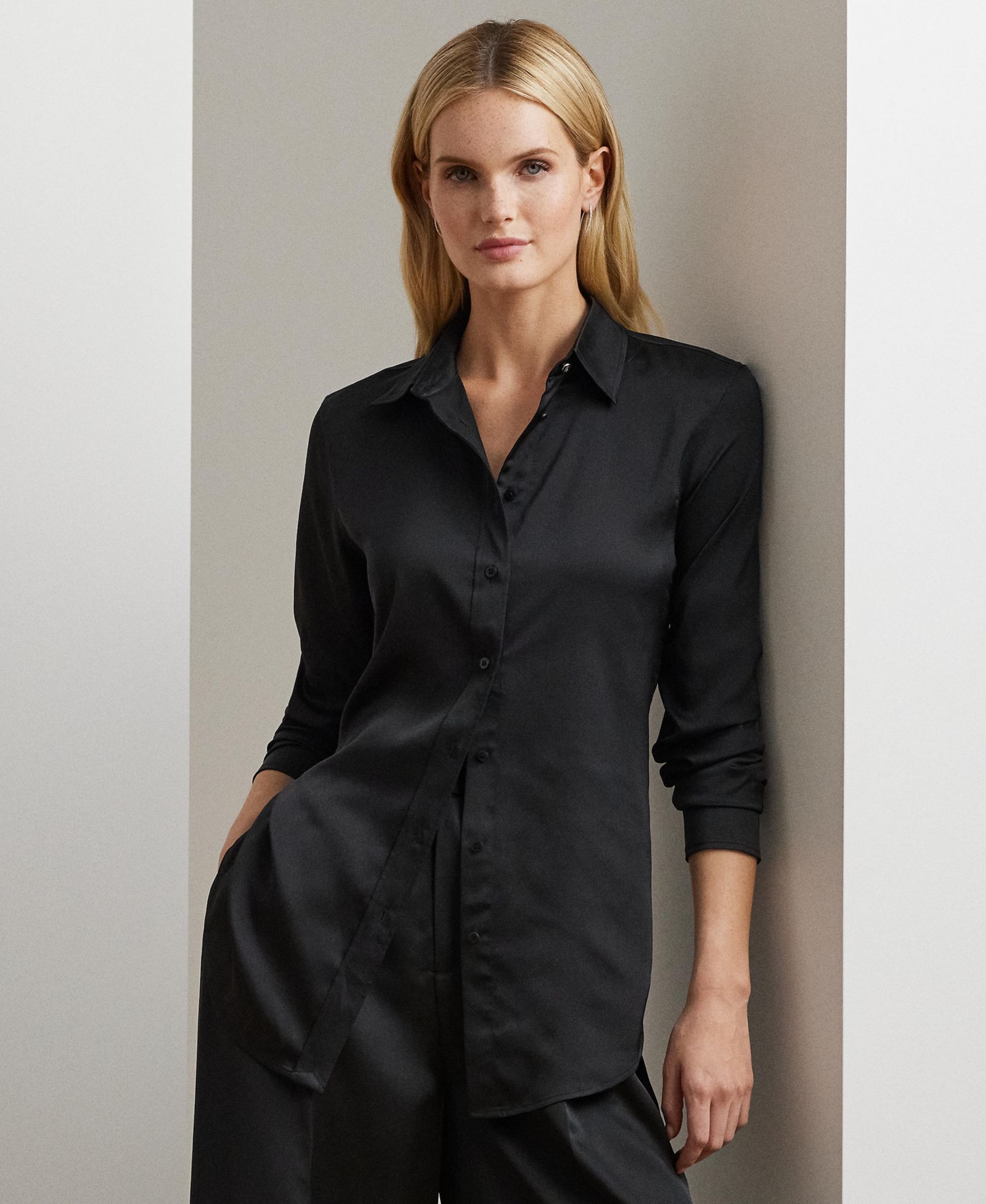 Lauren Ralph Lauren Женская рубашка из сатина Charmeuse