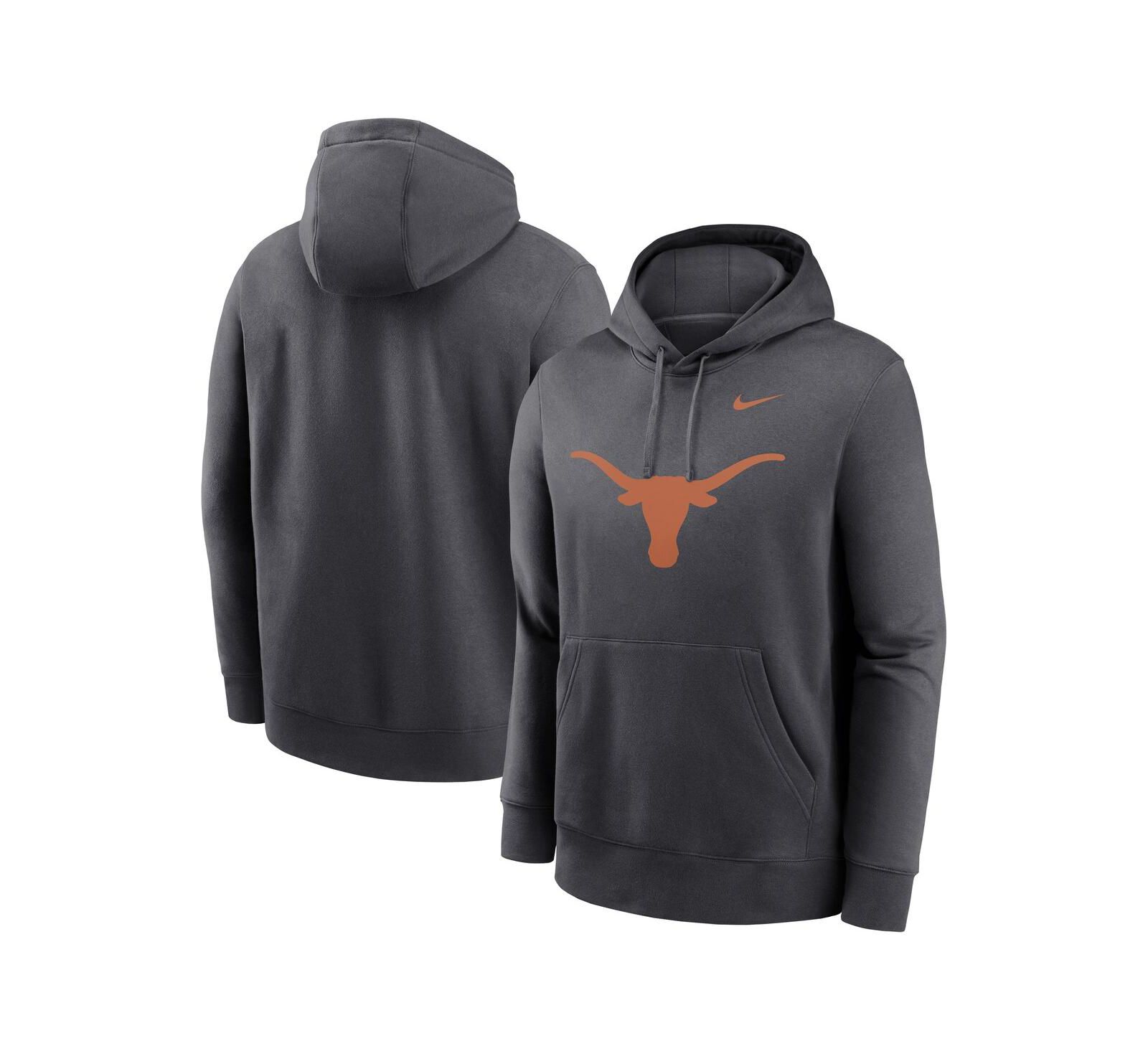 Nike Мужское худи pullover Texas Longhorns Primetime Evergreen Club Fleece Anthracite