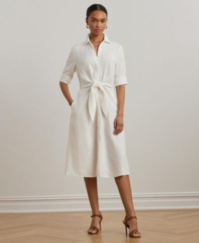 Lauren Ralph Lauren Petite 100% Linen Shirt Dress