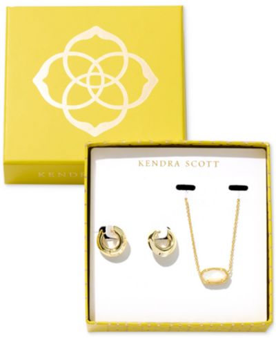 Подарочный набор Kendra Scott Elisa Pendant Necklace и Mikki Huggie Earrings