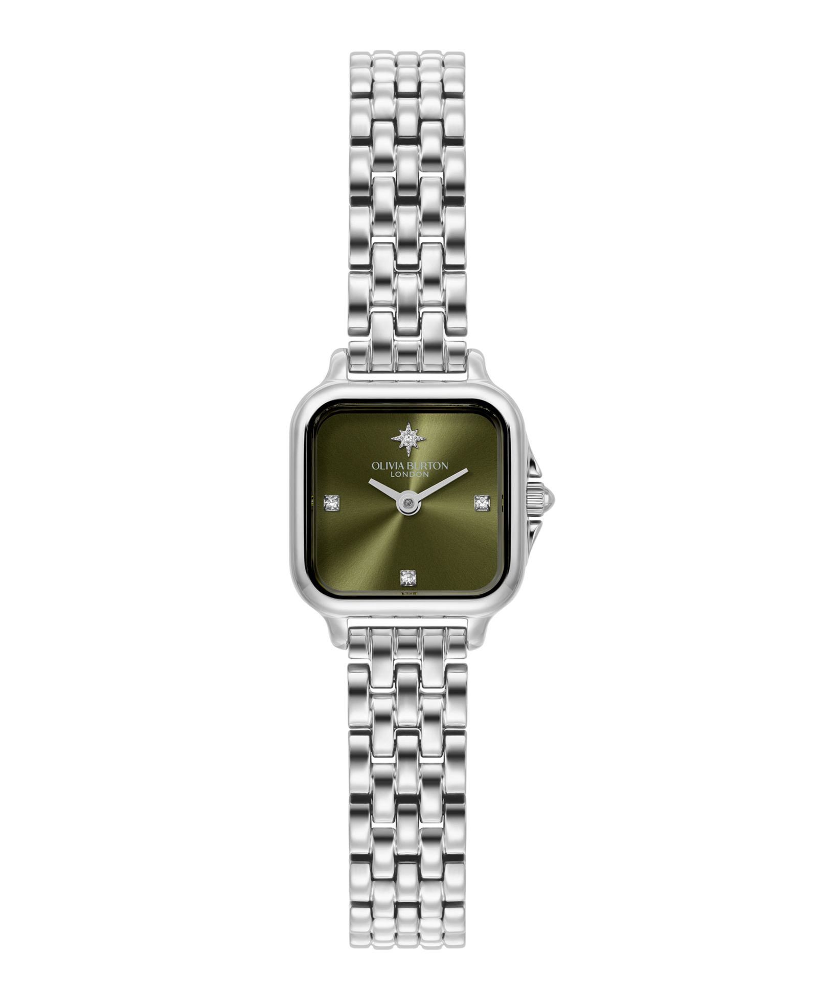 Olivia Burton Женские часы-браслет Grosvenor Mini Silver Tone, 20mm