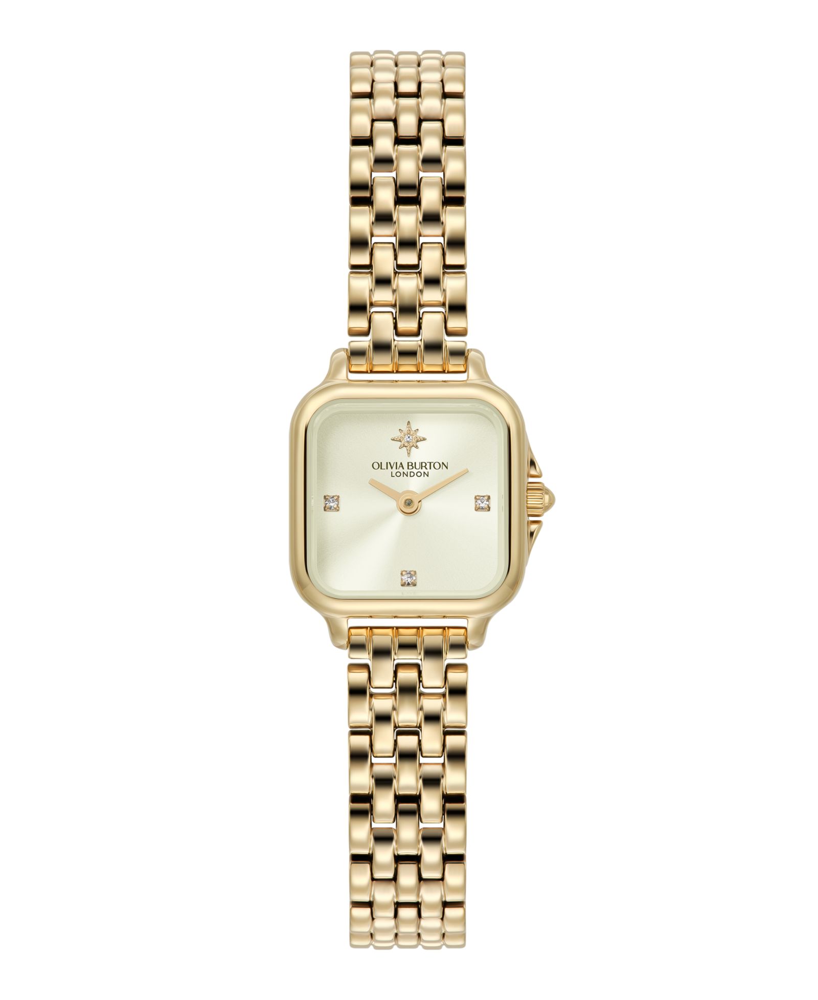 Olivia Burton Women's Grosvenor Mini Gold Tone Bracelet Watch, 20mm