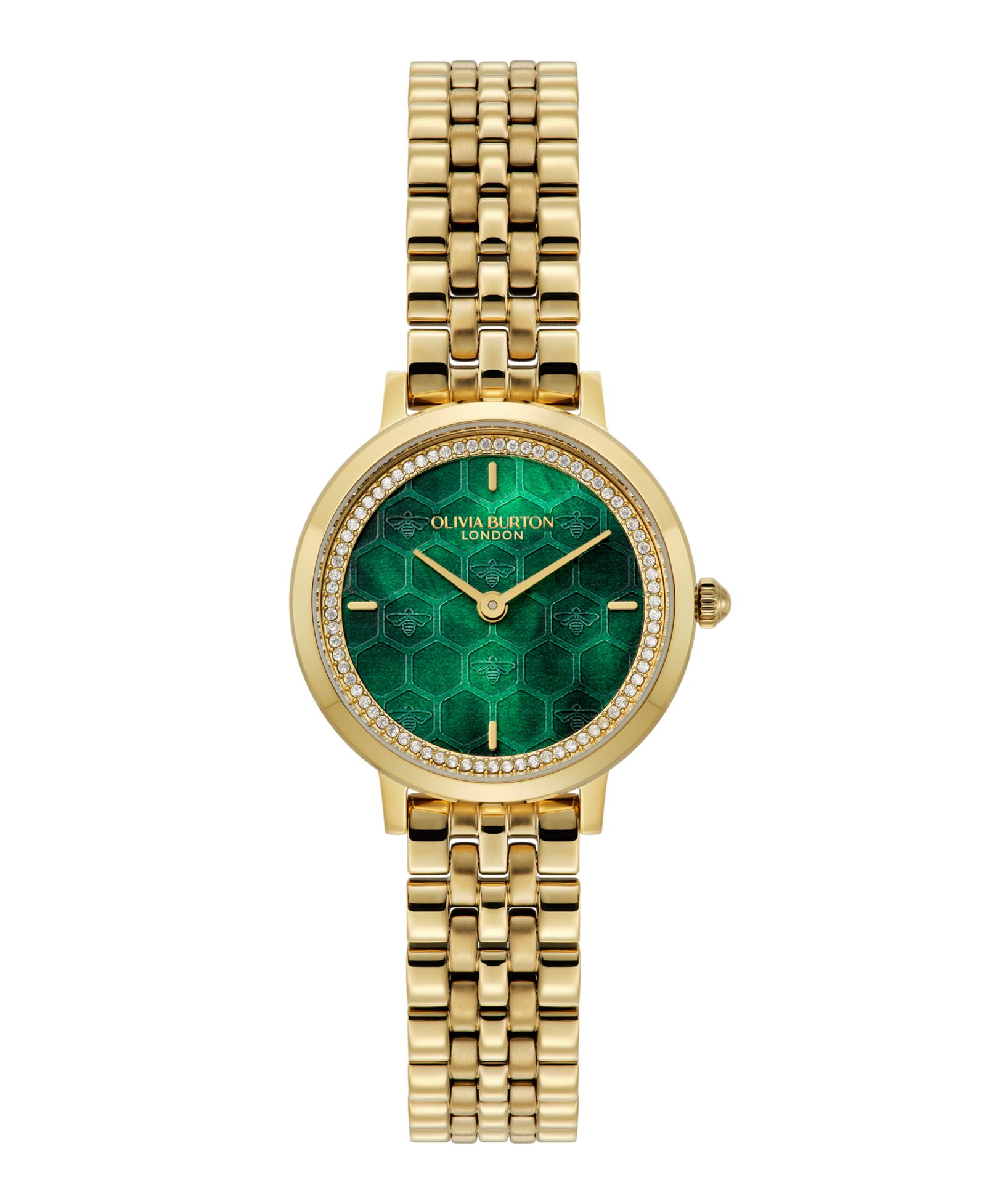 Женские часы Olivia Burton Honeycomb Ultra Slim Gold Tone, 28mm