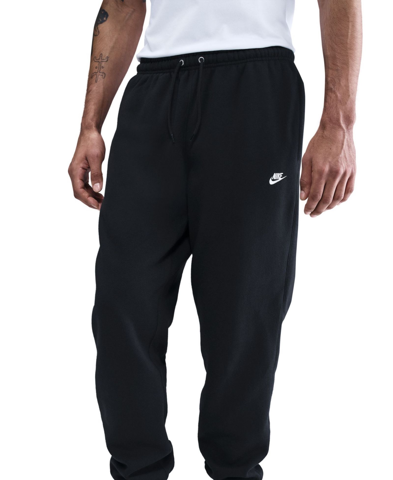 Nike Men's Cuffed Brushed Fleece Logo Sweatpants