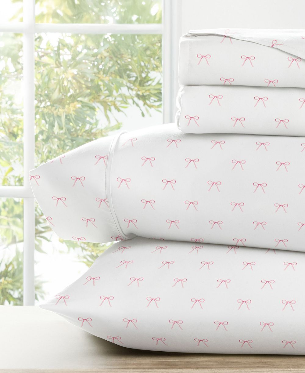 Kaycie Gray Printed Microfiber 4-Pc. Sheet Set, Queen