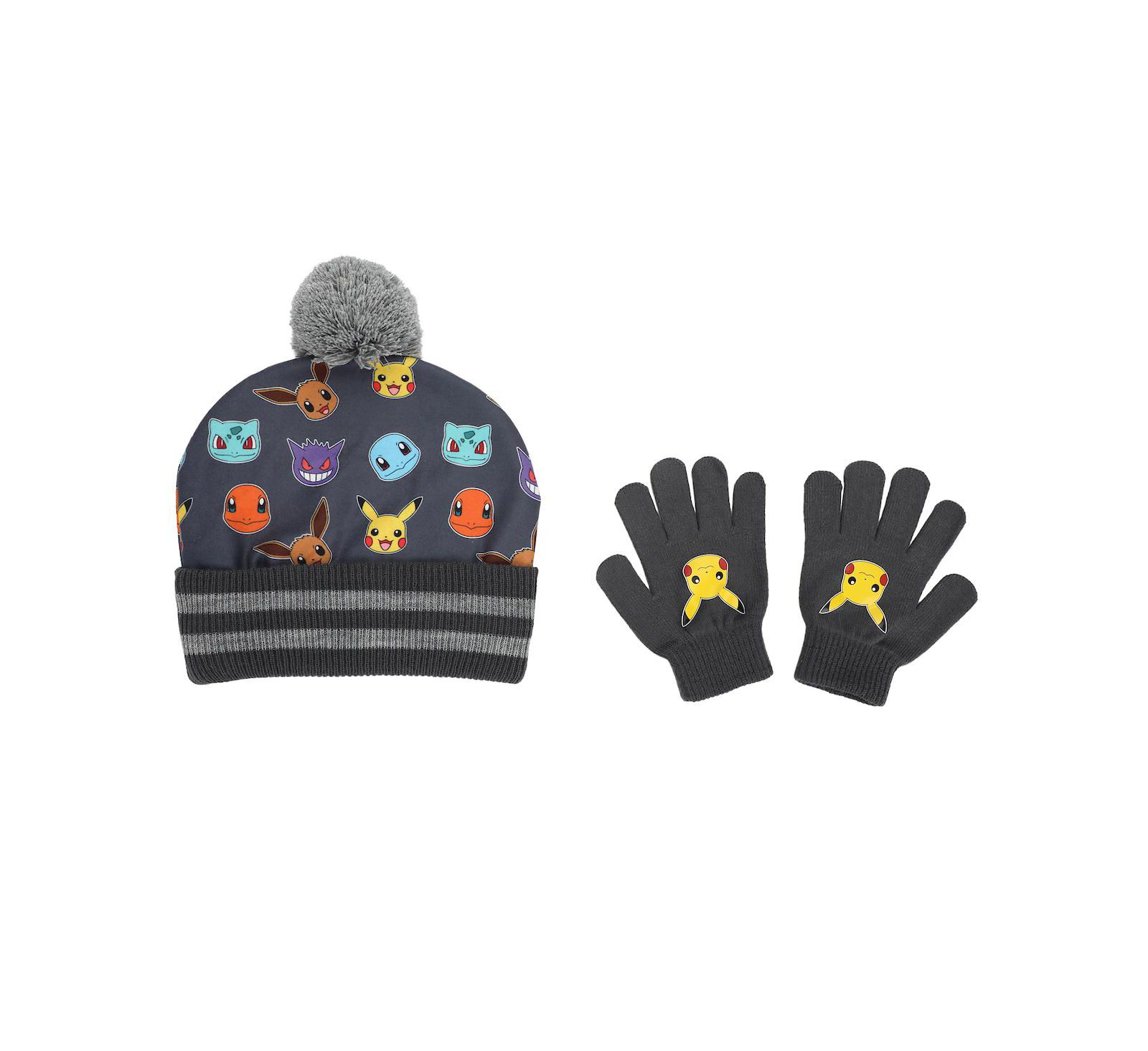 Pokemon Boys Hat & Gloves Set