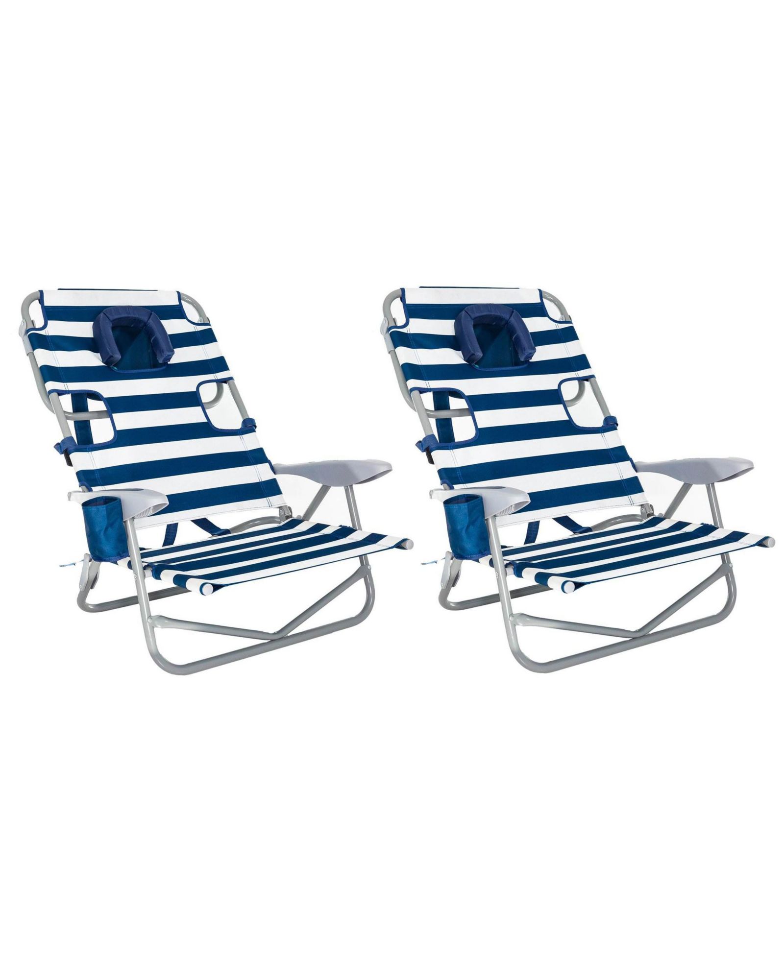 Пляжное кресло Ostrich On-Your-Back Outdoor Lounge 5 Position Recline (2 шт.)