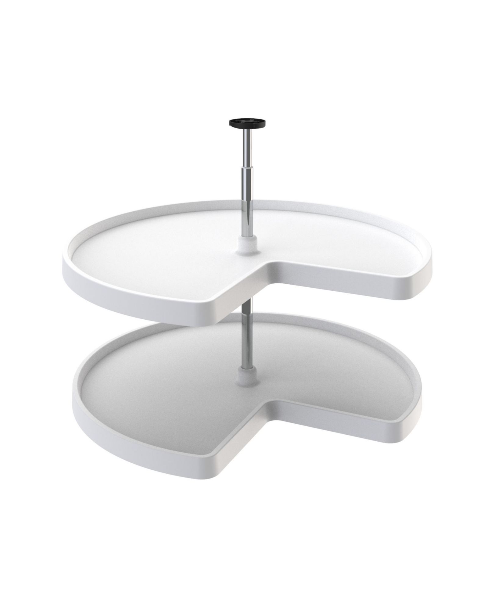 Rev-A-Shelf 3472 32" Polymer Kidney 2-Shelf Lazy Susan (Certified Refurbished)
