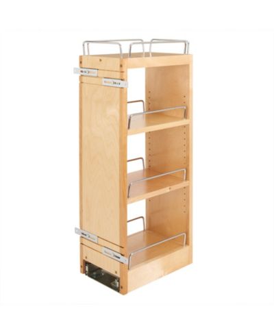 Rev-A-Shelf Выдвижной органайзер для кухонного шкафа с мягким закрытием, 8", 448-BBSCWC-8C