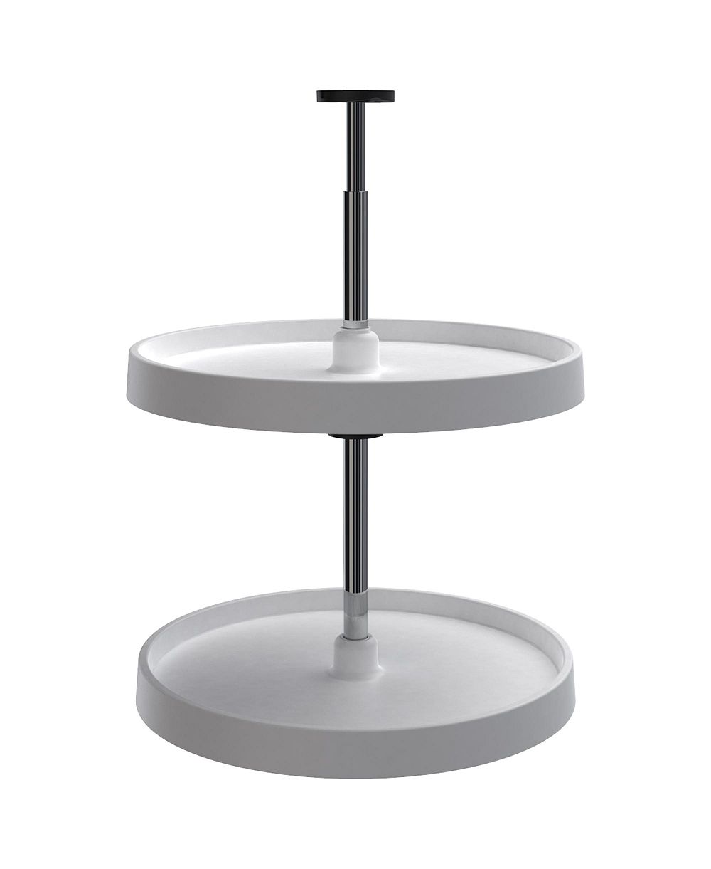 Rev-A-Shelf 18'' Full-Circle Polymer 2-Shelf Lazy Susan, White, 3072-18-11-52