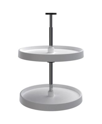 Rev-A-Shelf 18'' Full-Circle Polymer 2-Shelf Lazy Susan, White, 3072-18-11-52