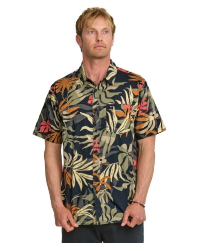 Quiksilver Мужская рубашка Blueweed Classic с коротким рукавом