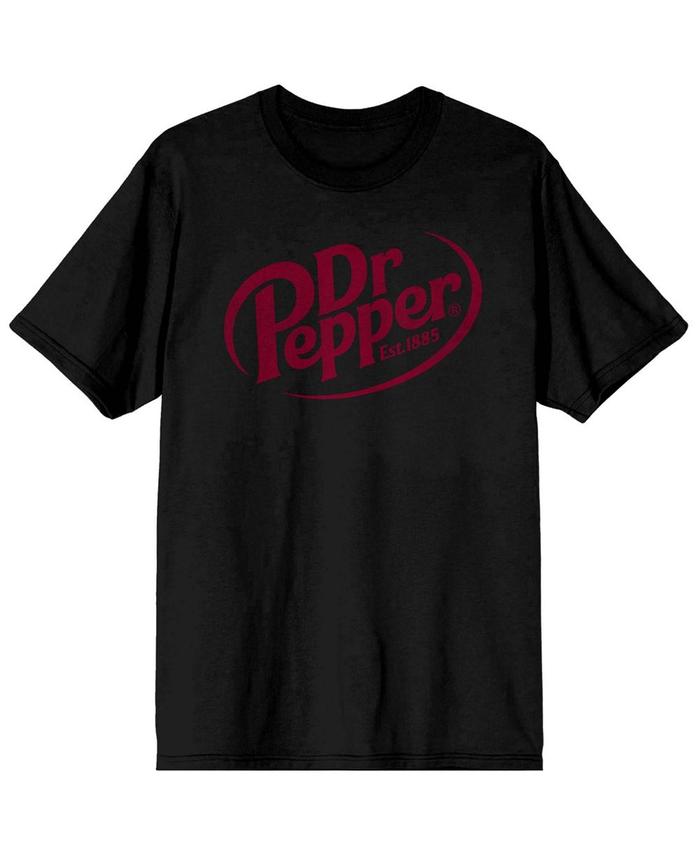 Dr. Pepper Big & Tall Dr Pepper Est. 1885 Maroon Logo Black Graphic Tee-5XL
