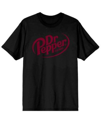 Dr. Pepper Big & Tall Dr Pepper Est. 1885 Maroon Logo Black Graphic Tee-5XL