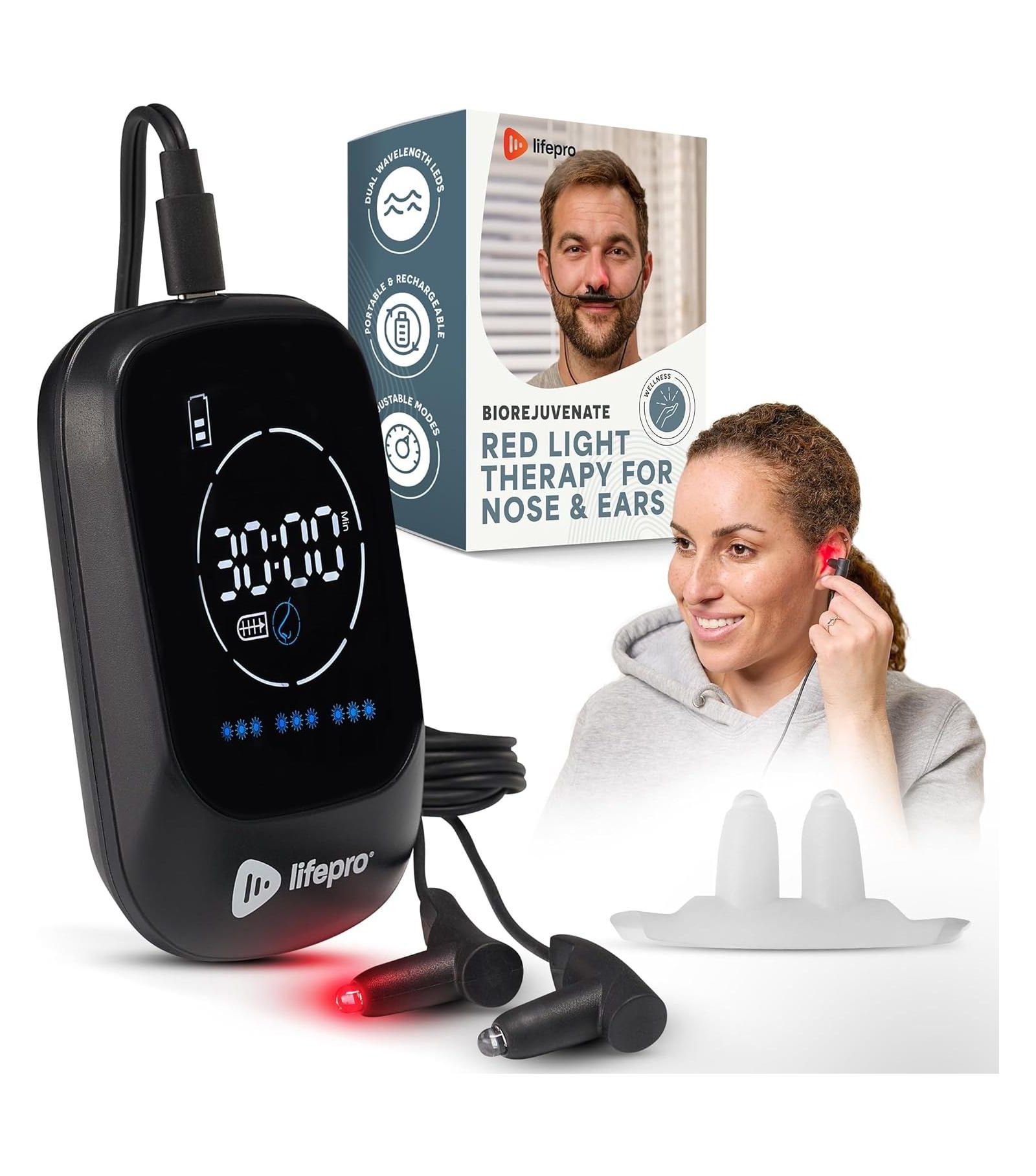 Lifepro Red Light Therapy Device - Red-Light Therapy for Nose & Ears, Portable Near Infrared Sinus Relief & Pain Recovery at Home