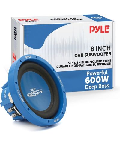 Pyle 8-Inch Car Subwoofer, 600 Watts, Dual Voice Coil (DVC)