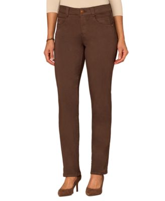 Джинсы Democracy Petite "Ab"solution Mid-Rise Straight-Leg с цветными вставками