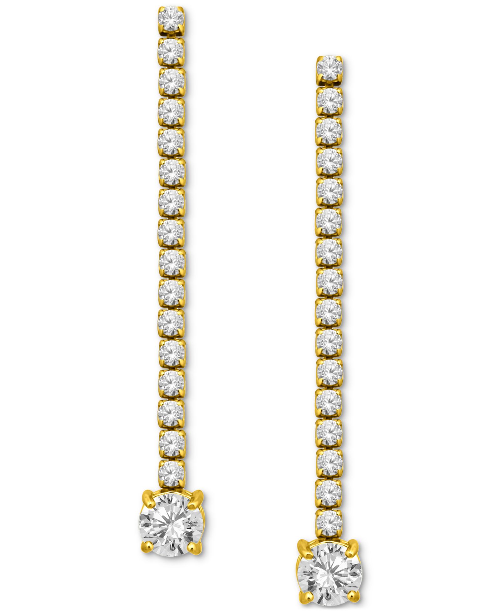 Giani Bernini Cubic Zirconia Linear Drop Earrings, Exclusively at Macy's