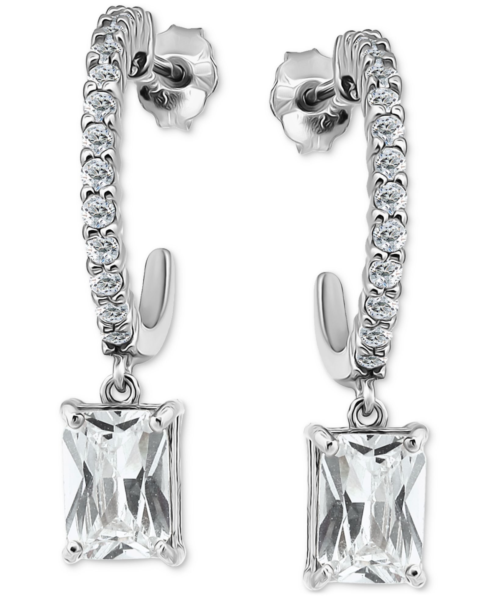 Серьги-кольца Giani Bernini Cubic Zirconia Charm