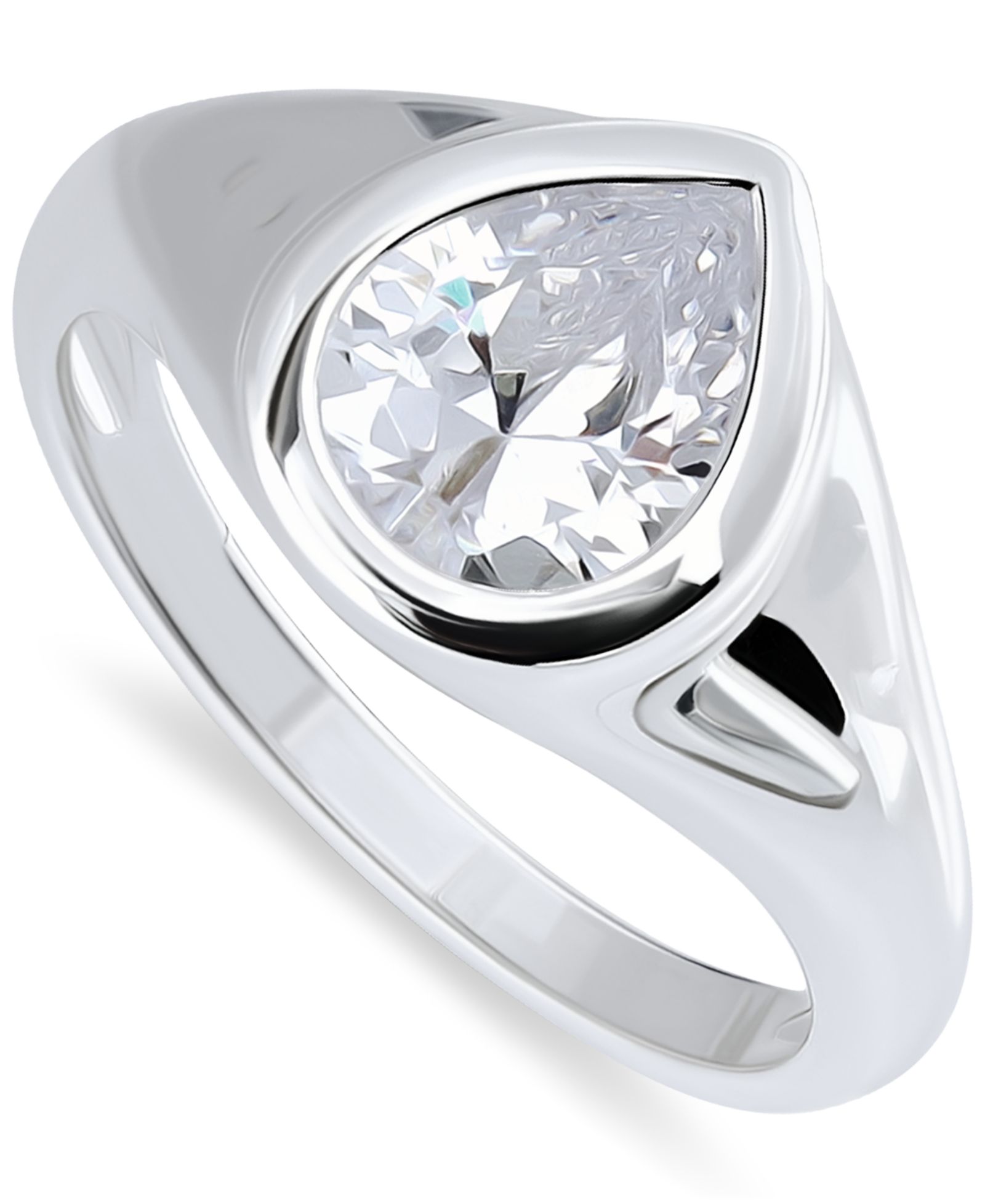 Giani Bernini Cubic Zirconia Pear-Shape Statement Ring (2-1/2 ct. t.w.) in 18k Gold-Plated Sterling Silver, Exclusively at Macy's