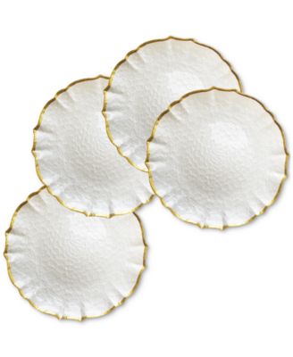 American Atelier тарелка-подставка Pearl & Gold стеклянная, 13 дюймов, комплект из 4 шт