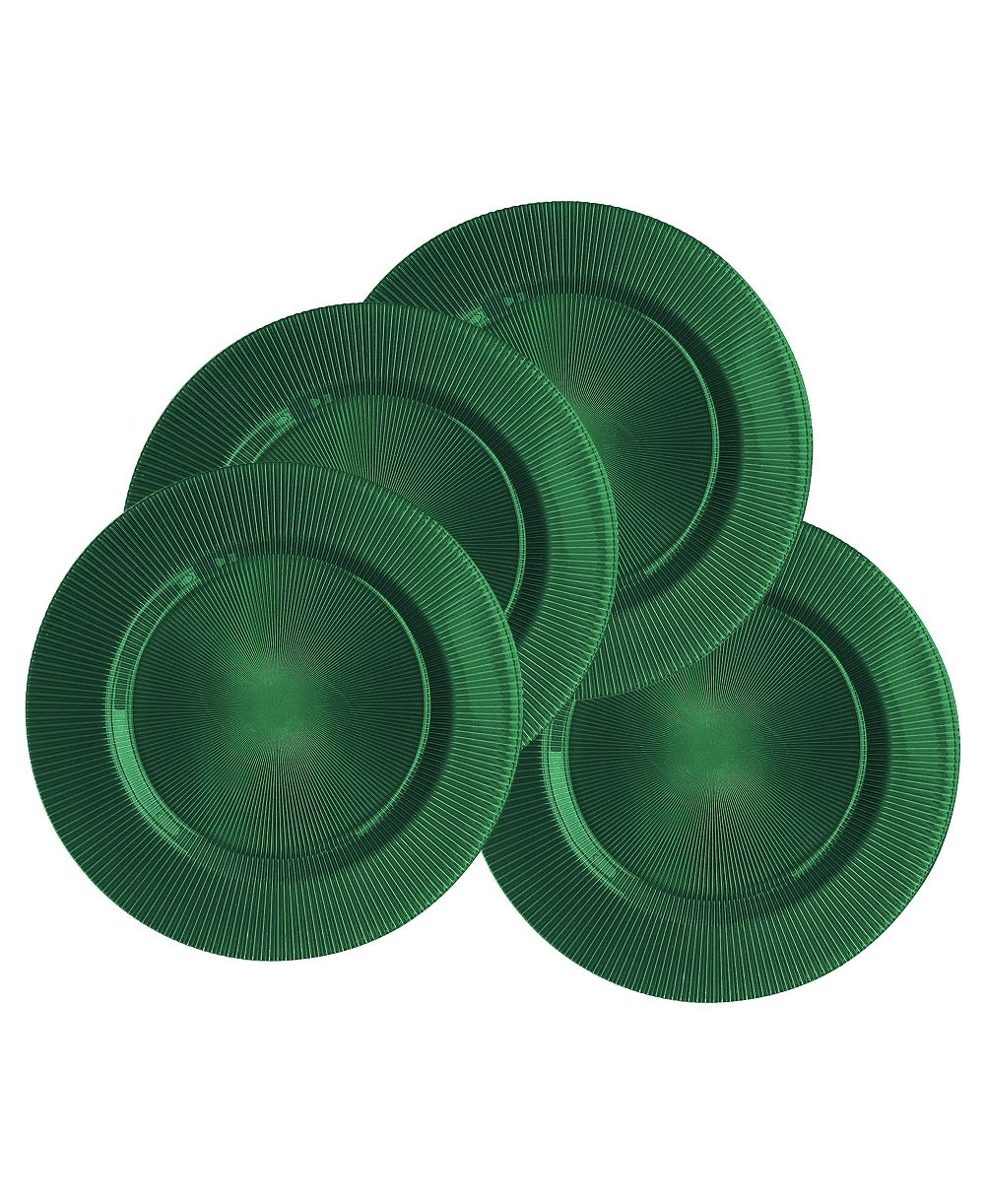 American Atelier тарелка-подставка Sunray Black Emerald, 13 дюймов, комплект из 4 шт
