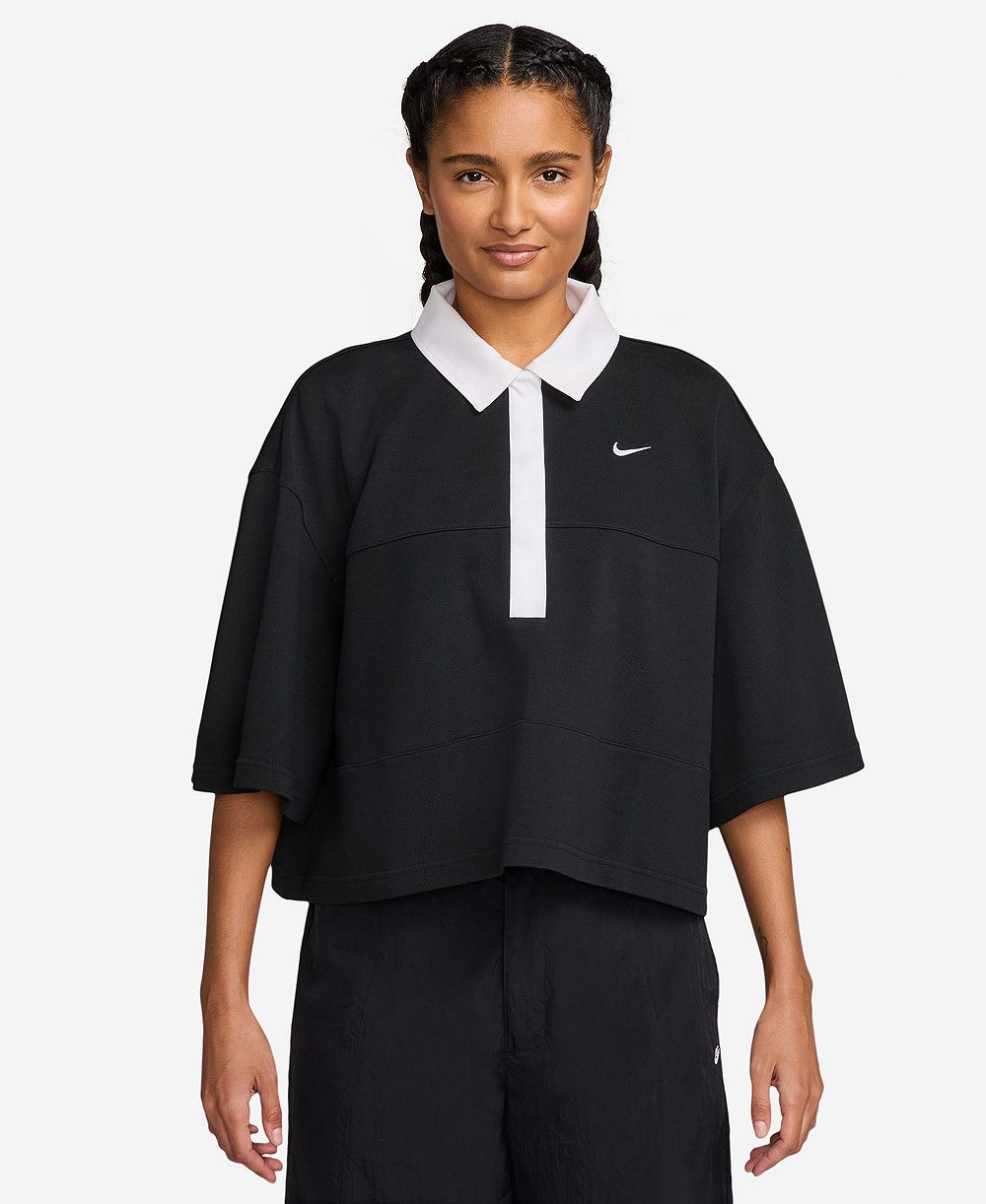 Nike Women's Sportswear Short-Sleeve Oversized Polo Top