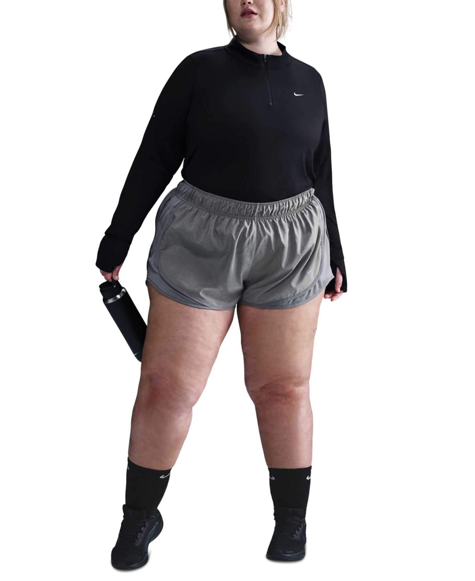 Nike Plus Size Tempo Dri-FIT Mid-Rise Brief-Lined Running Shorts