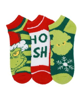 The Grinch Женские носки Chenille Adult Ankle, Pack of 3