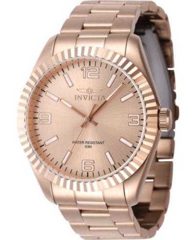 Invicta Men's 47462 Specialty Quartz 3 Hand Rose Gold Dial Watch