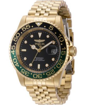 Invicta Men's 44526 Pro Diver Quartz 3 Hand Black Dial Watch