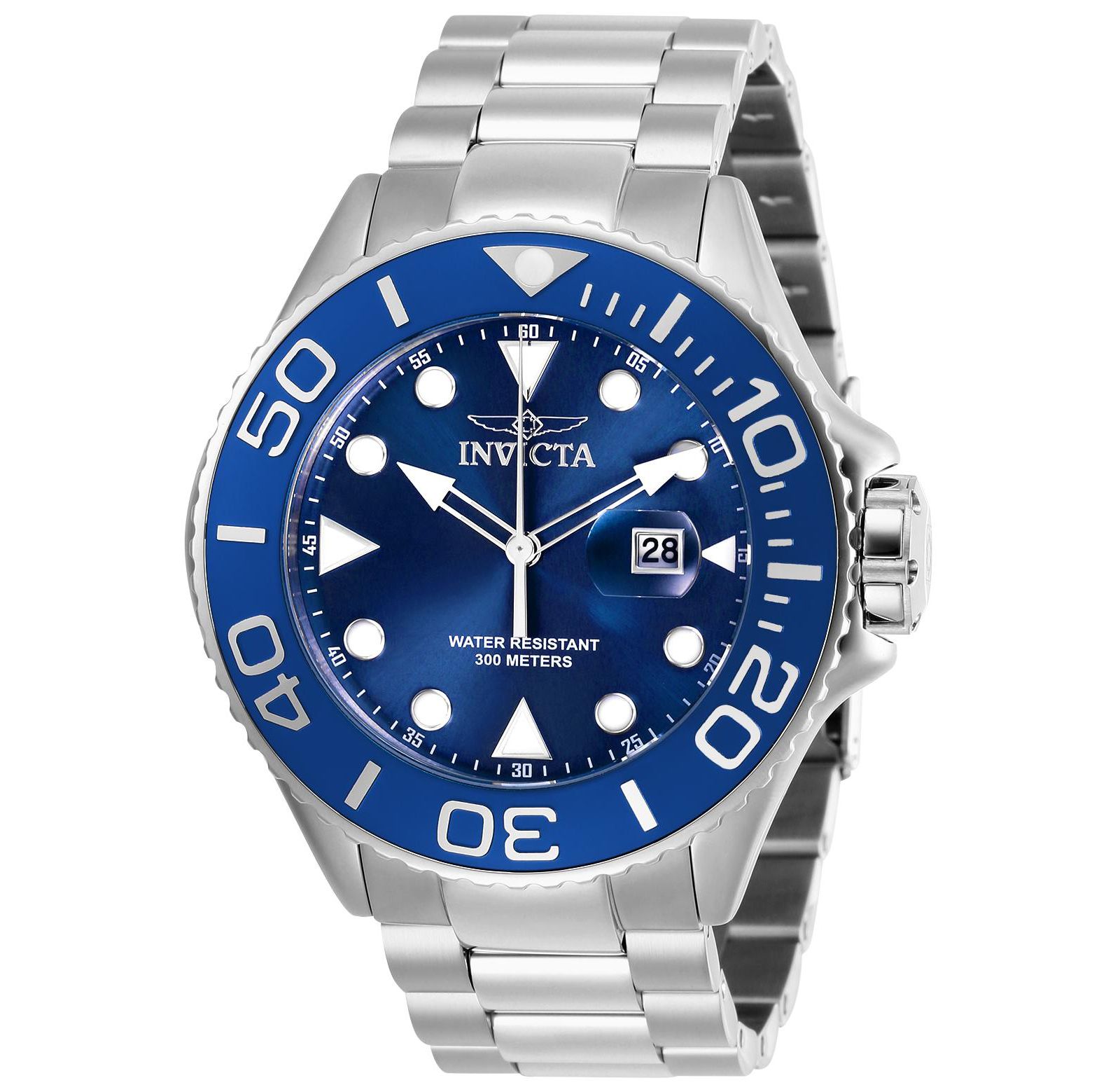 Invicta Men's 28766 Pro Diver Quartz 3 Hand Blue Dial Watch
