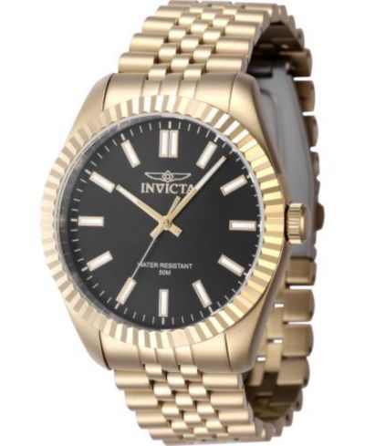 Invicta Men's 47488 Specialty Quartz 3 Hand Black Dial Watch