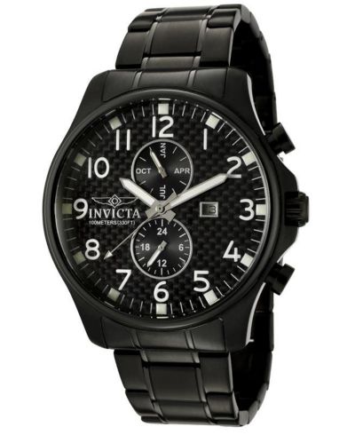 Invicta Men's 0383 Specialty Quartz Chronograph Black Dial Watch