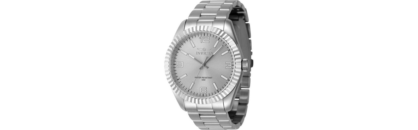 Invicta Men's 47449 Specialty Quartz 3 Hand Silver Dial Watch