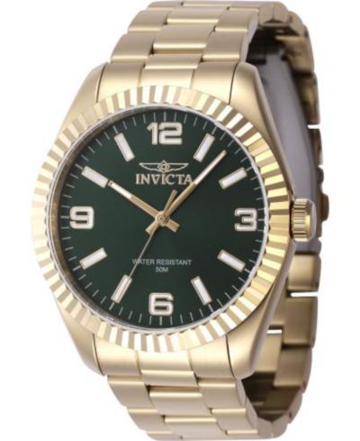Invicta Men's 47459 Specialty Quartz 3 Hand Green Dial Watch