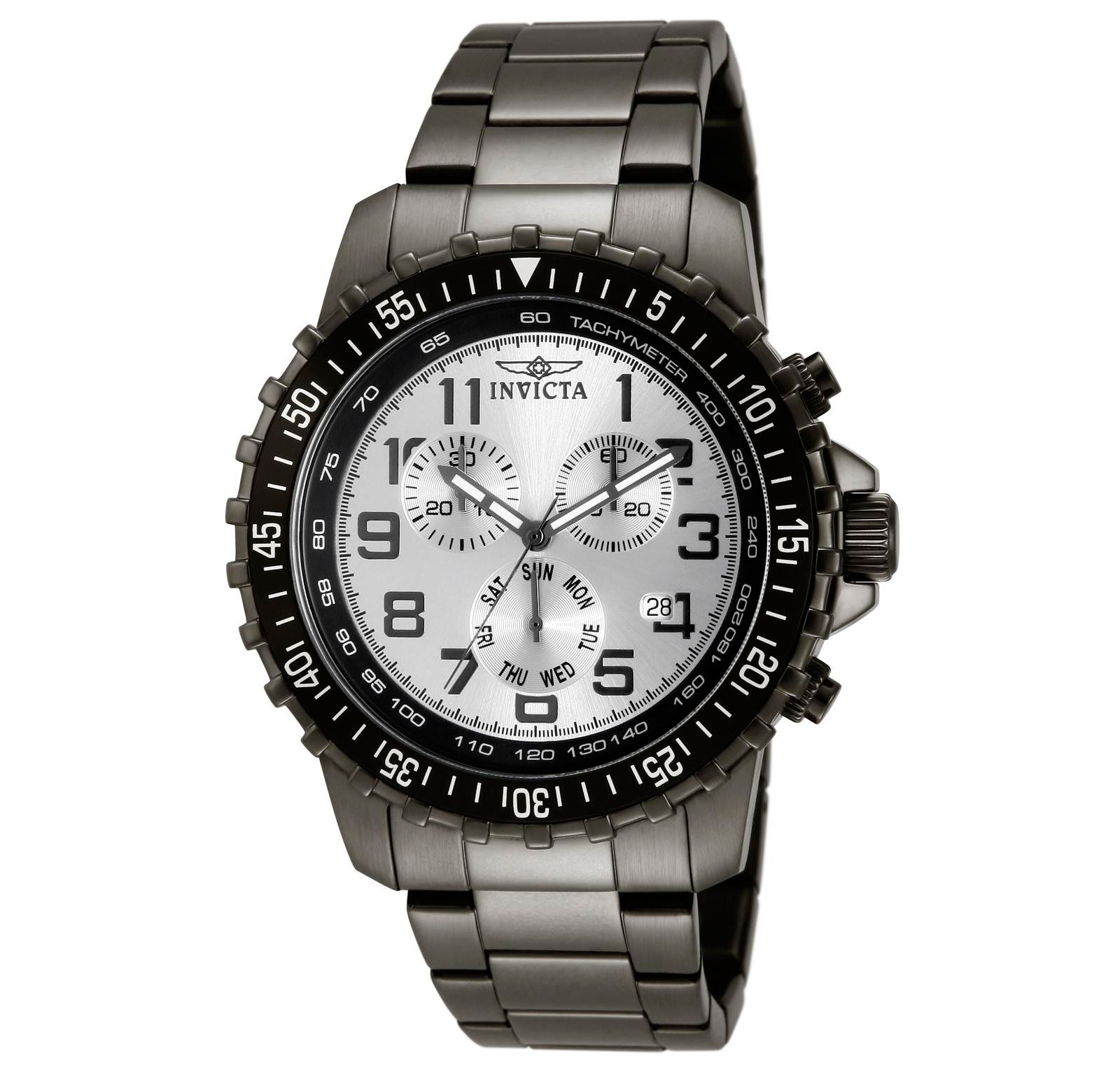Invicta Men's 11370 Specialty Quartz Chronograph Silver Dial Watch